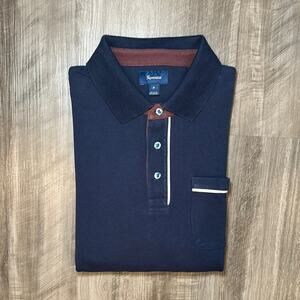 Faconnable Long Sleeve Polo - Medium